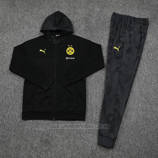 Chandal con Capucha del Borussia Dortmund 2019-2020 Negro